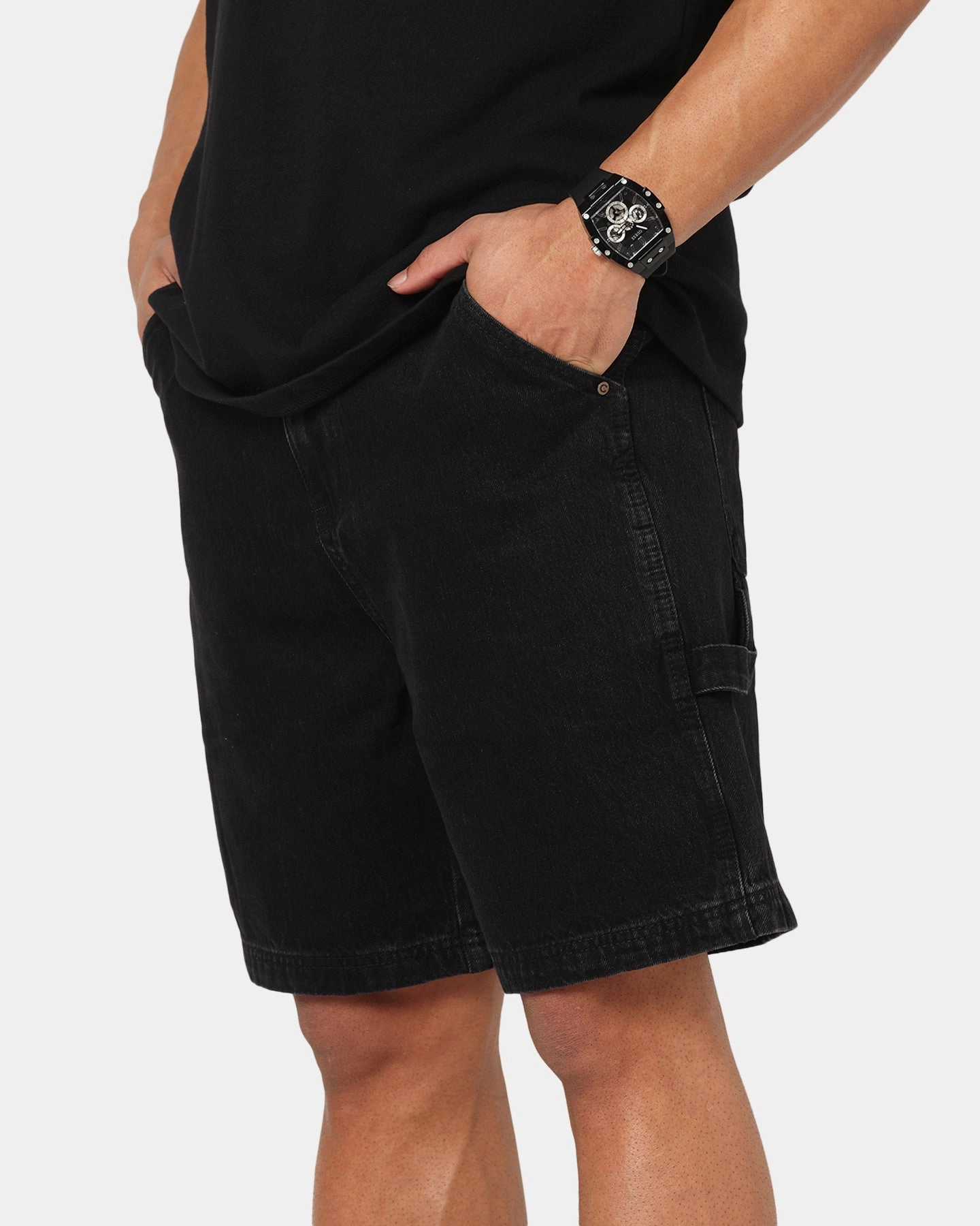 Carre C-Star Denim Shorts Black Wash On-The-Go Style