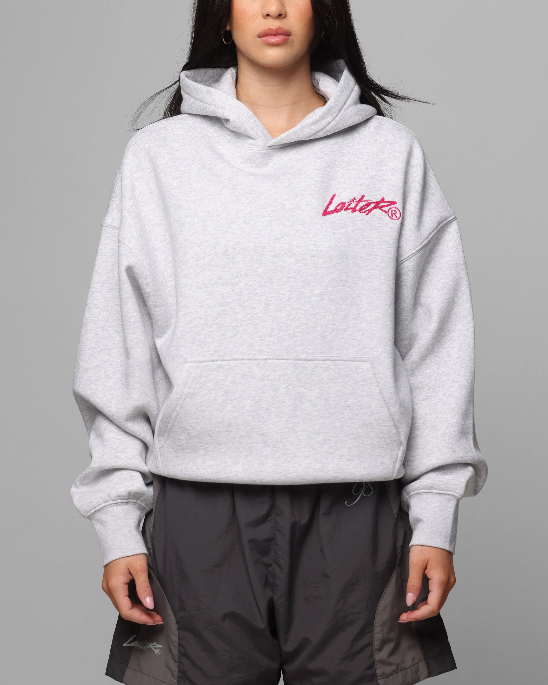 Loiter Chenille Premium Hoodie Grey Marle Sheen Sustainable fashion