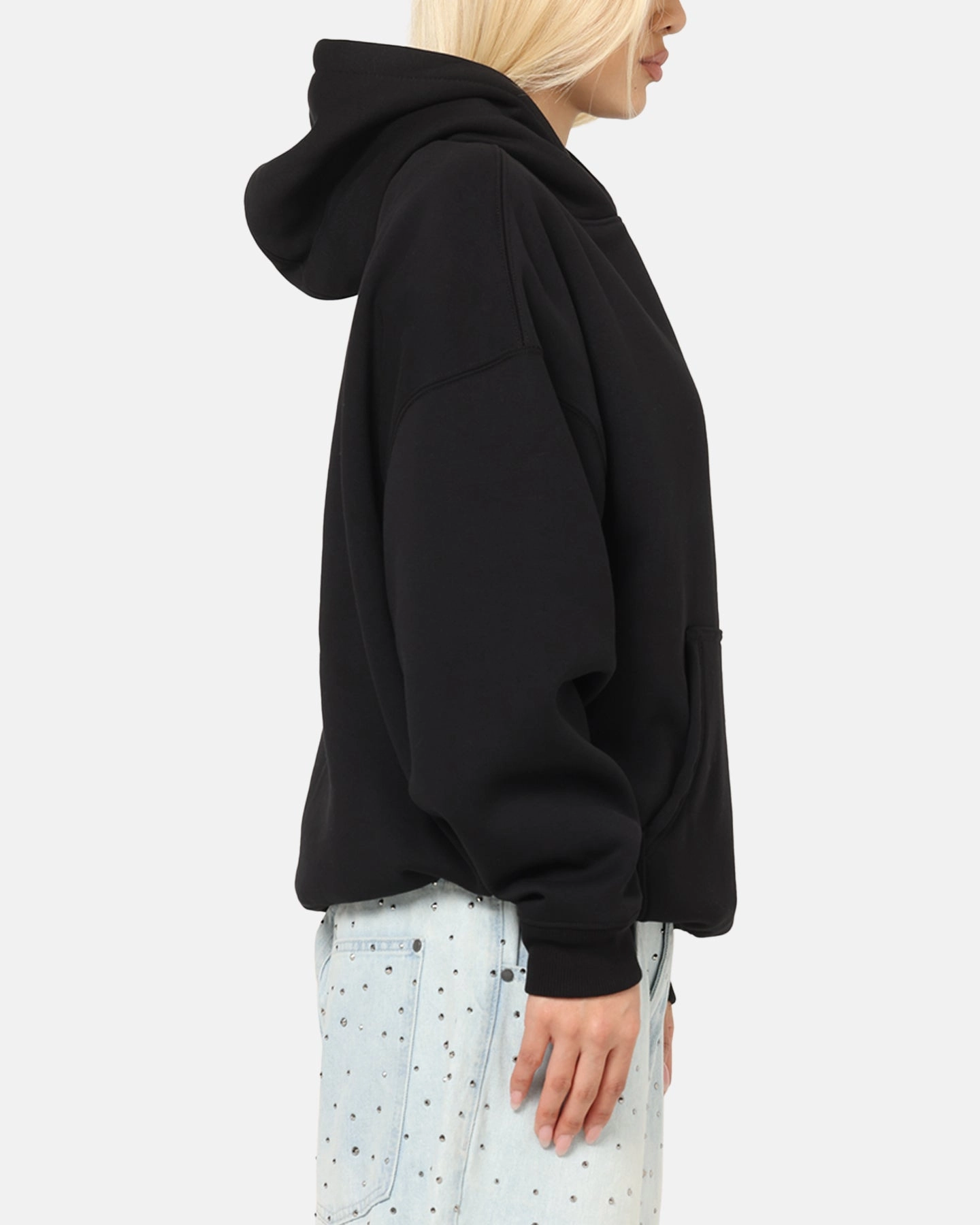 Beachwear Athletic Fit Saint Morta Muerte Boxy Hoodie Black