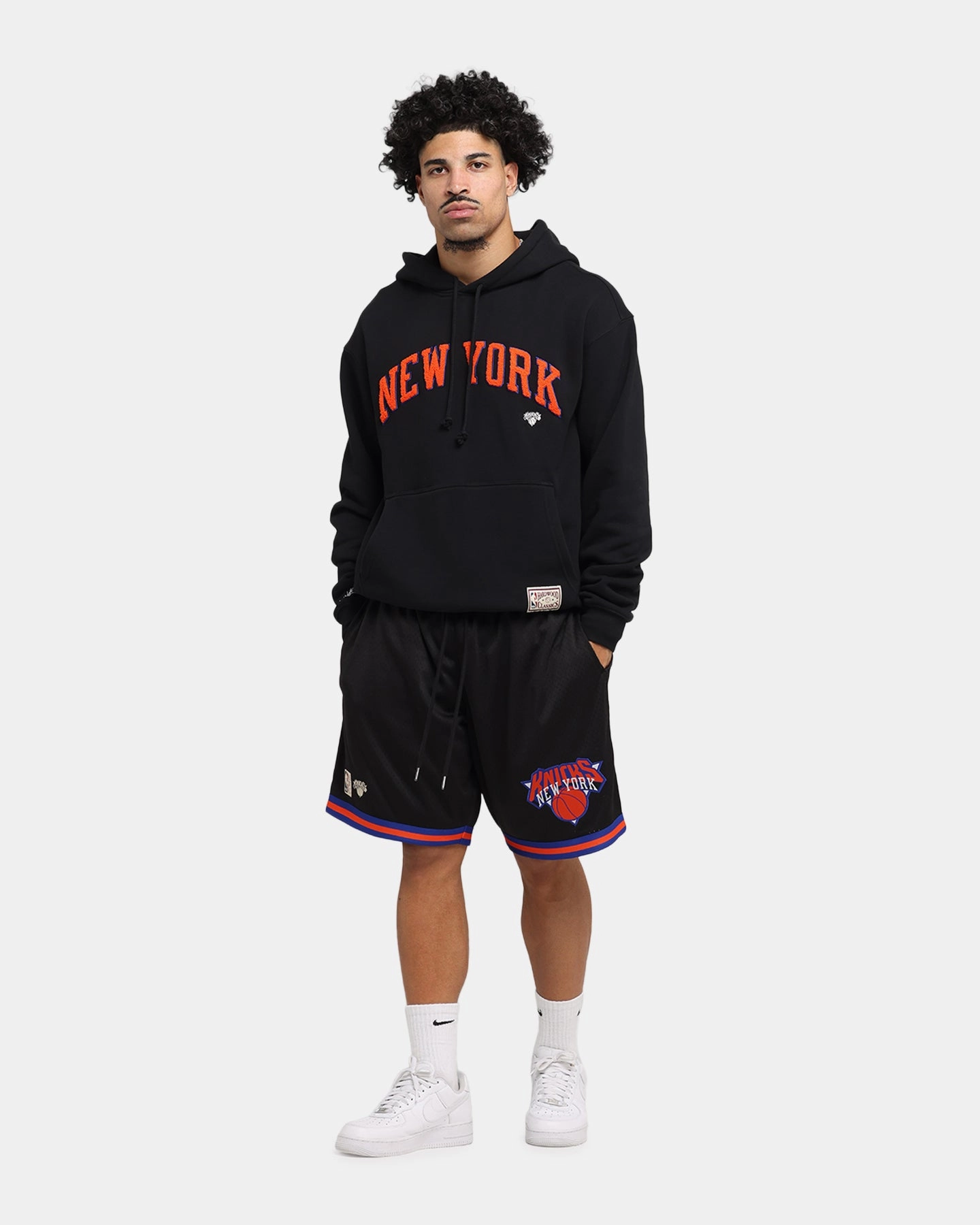 Camping wear Mitchell & Ness New York Knicks Big Apple Hoodie Black