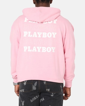 Patchwork Hunting wear Playboy Stack Washed Hoodie Washed Pink