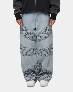 Modern Fit Effortless casual Saint Morta Amplus Poison Ivy Panel Jeans Mid Blue