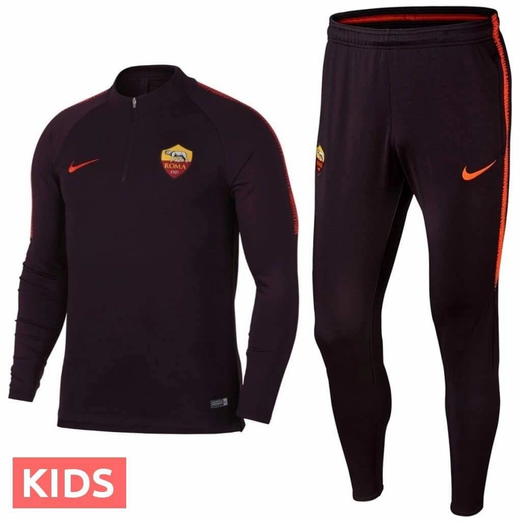 Iconic Dynamic Tension Control Kids - AS Roma Training Technical Soccer Tracksuit 2018/19 - Nike