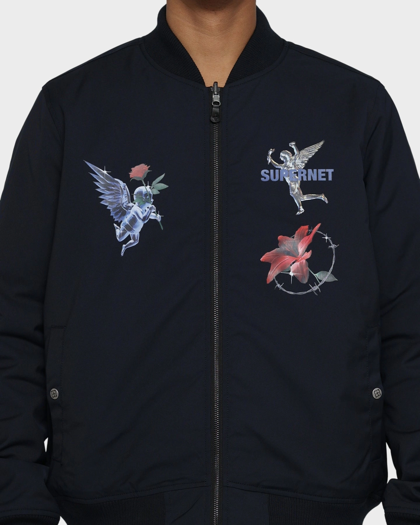 WeightDispersing Padding Ksubi NFT Bomber Jacket Blue