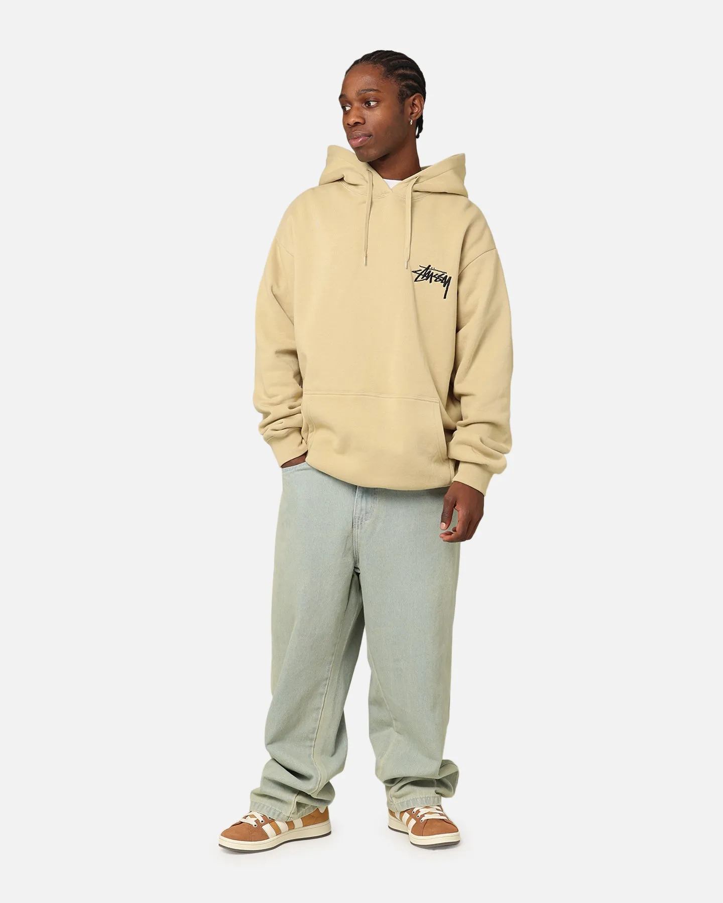 St??ssy 8 Ball Chenille Hoodie Khaki Swim