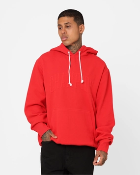 Champion Lifestyle Jacquard Twill Hoodie Scarlet Machine washable