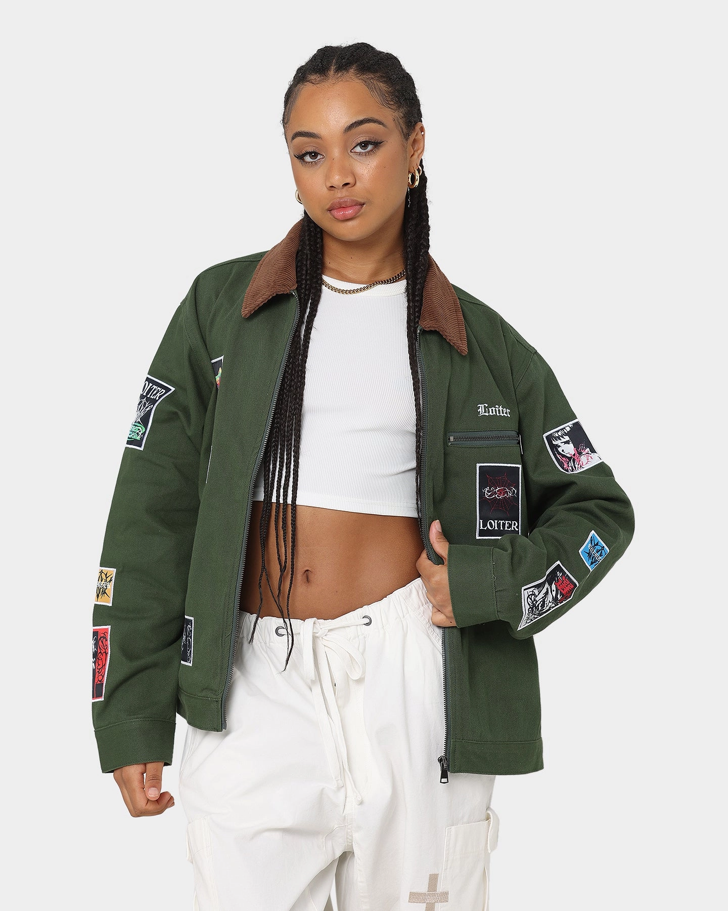 Rain Ready Loiter Patchwork Jacket Green