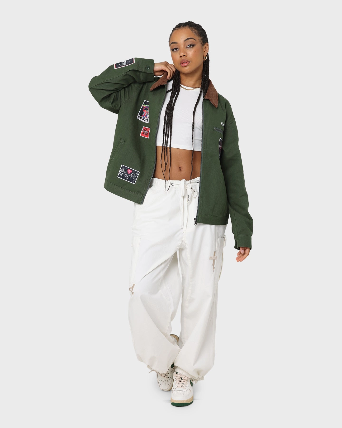 gardeners Loiter Patchwork Jacket Green