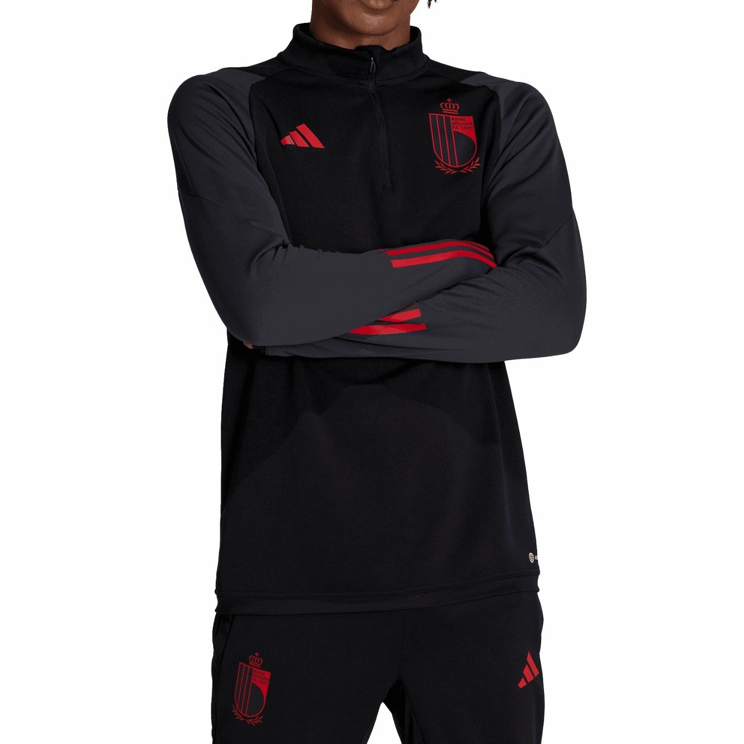 Belgium training technical Soccer tracksuit 2022/23 - Adidas LowFriction Zipper Guards