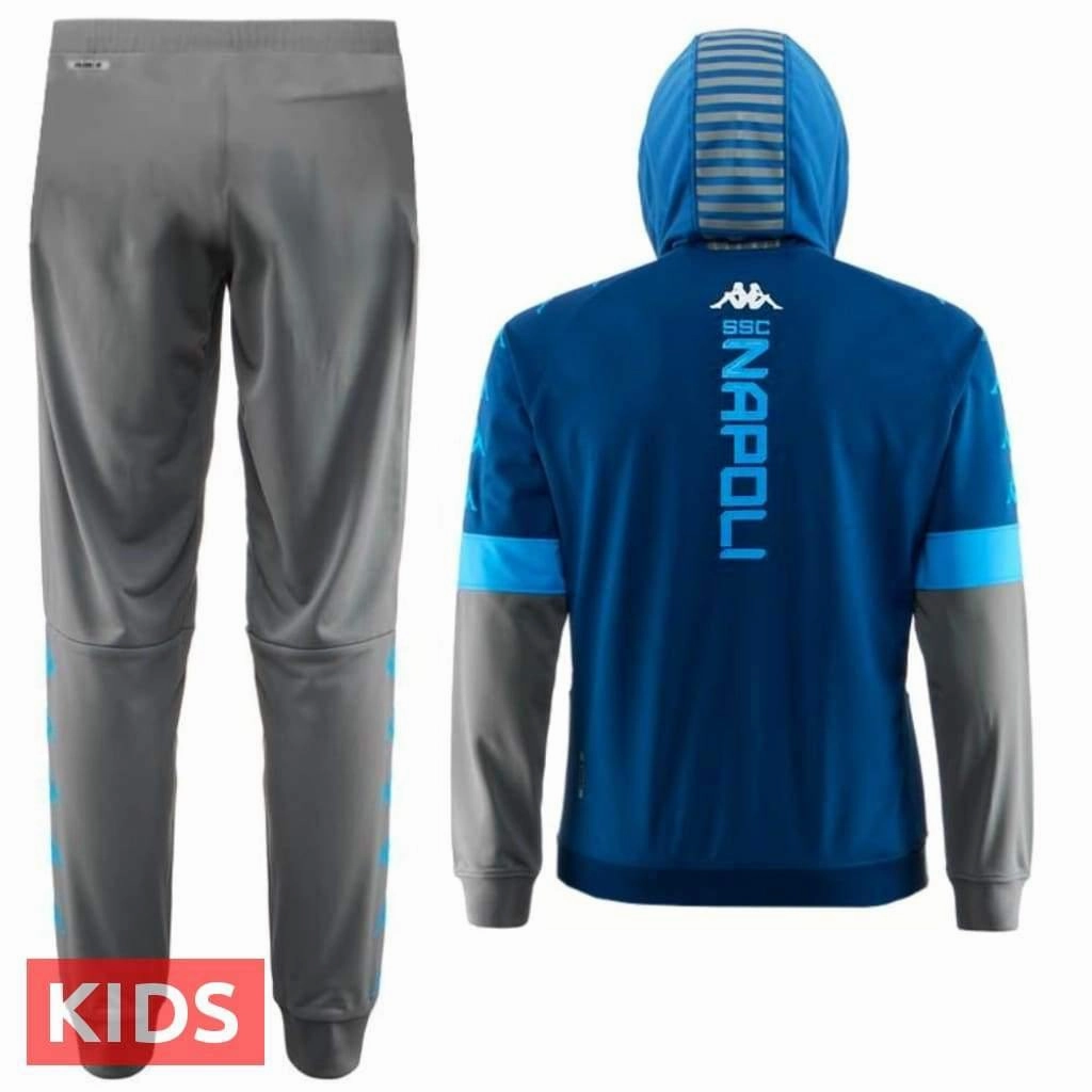 Kids - SSC Napoli UCL hooded presentation soccer tracksuit 2019/20 - Kappa pilates studio