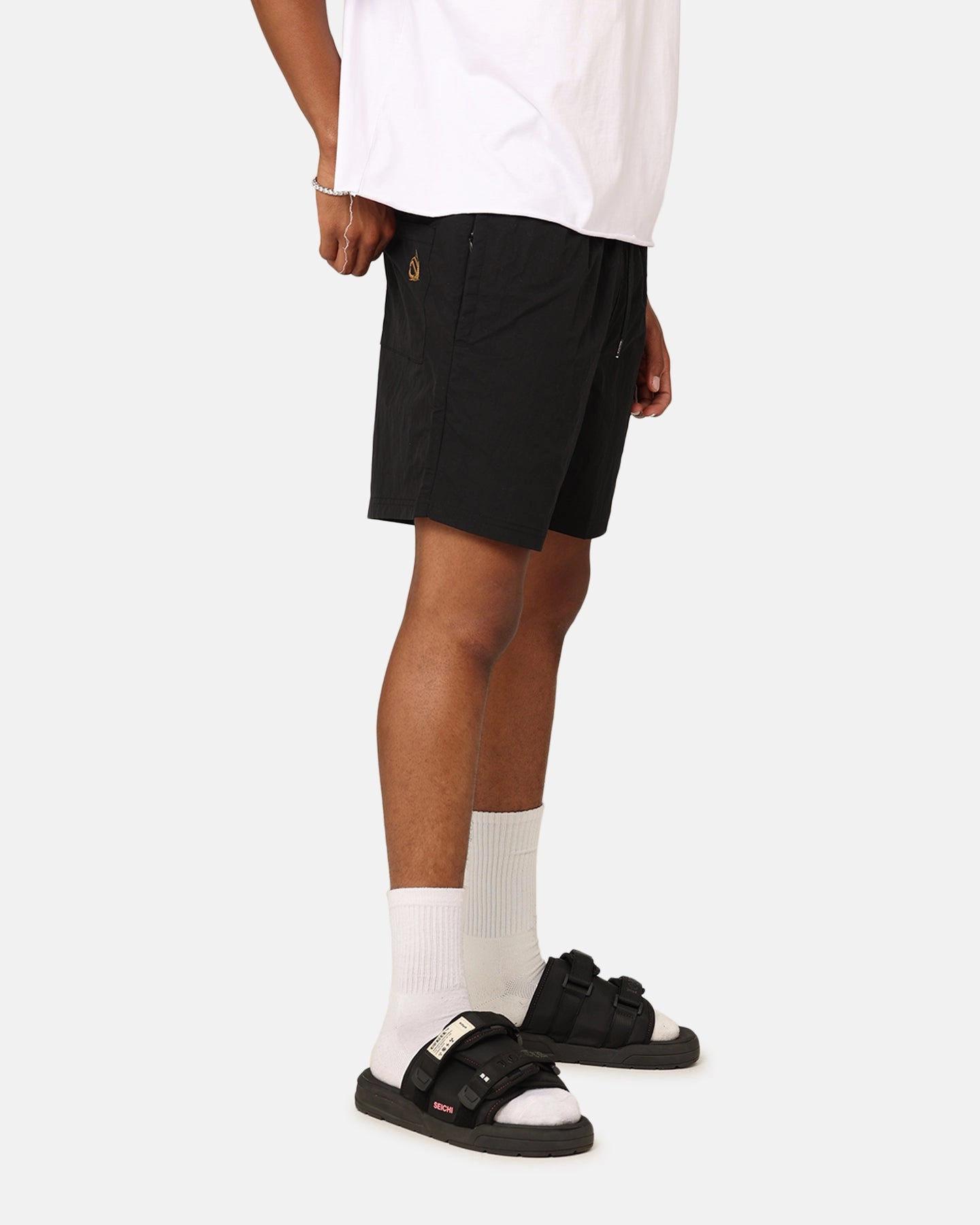 WindResistantWeave Nautica Sadler Swim Shorts Black/Gold