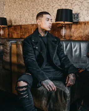 Saint Morta Imperial Sherpa Biker Jacket Black DoubleReinforced Zipper