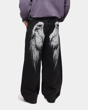 DoubleLayeredKnees Saint Morta Amplus Afterlife Jeans Black Shadow