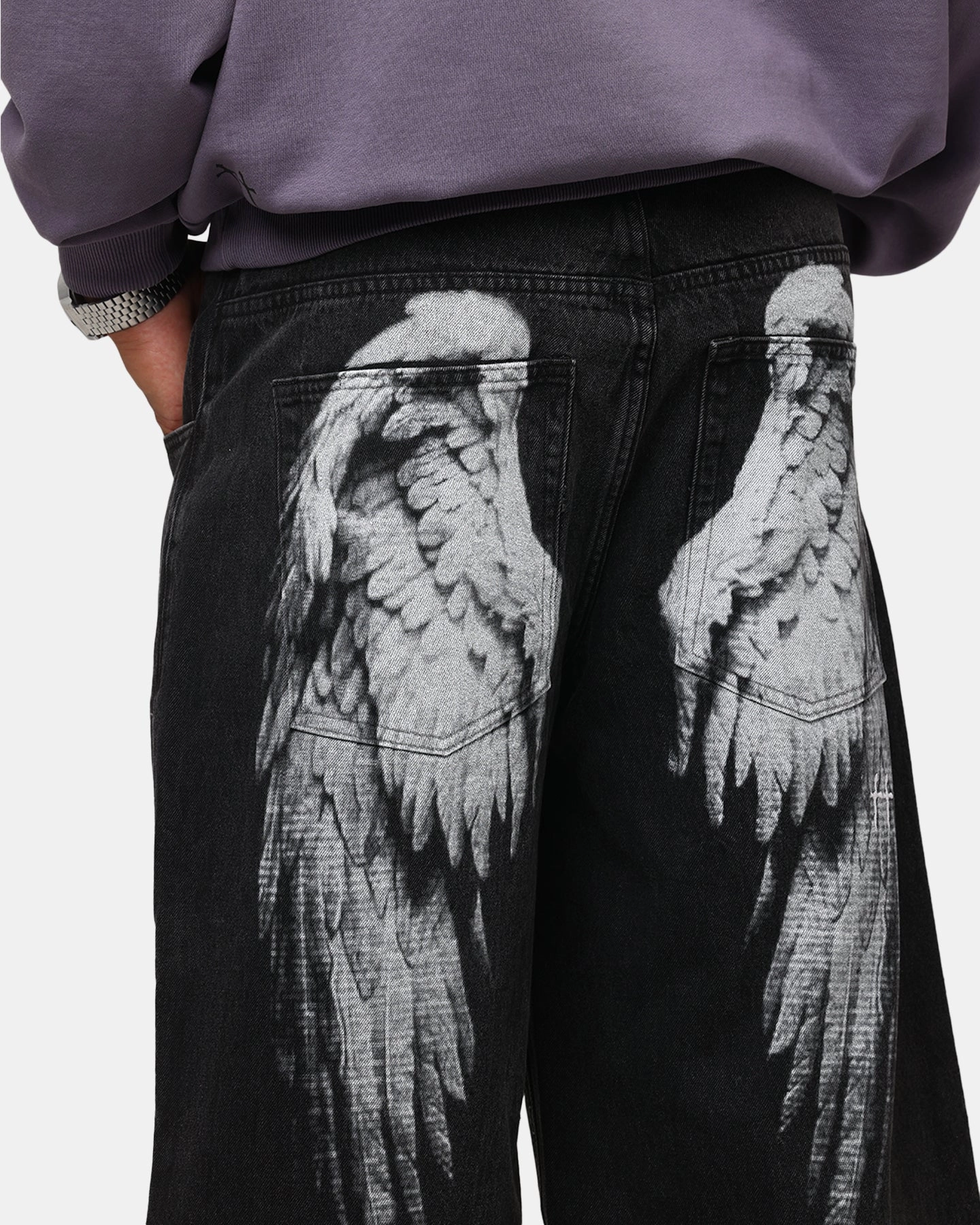 Smooth Fit Lining AbrasionResistantPanels Saint Morta Amplus Afterlife Jeans Black Shadow