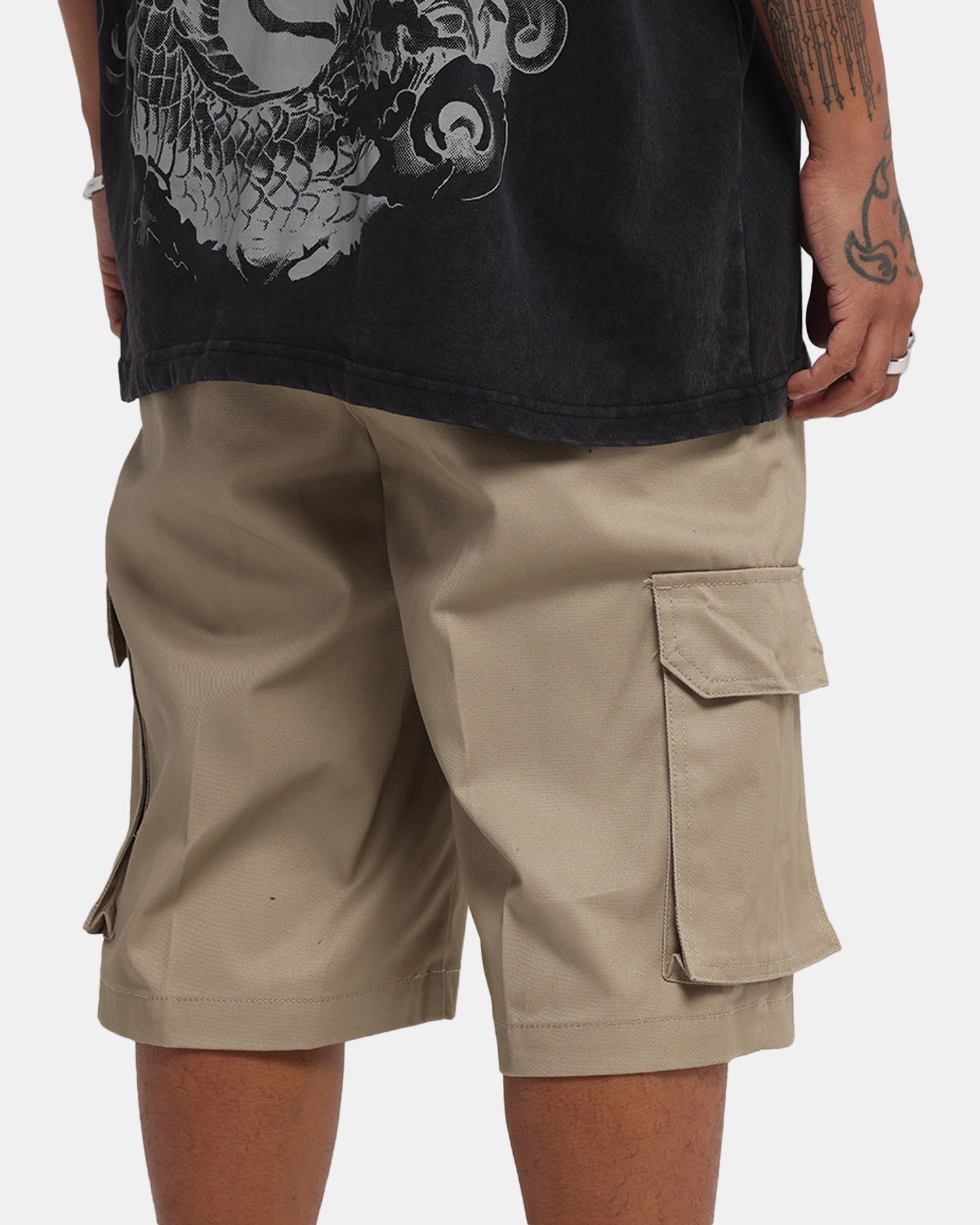 Dickies 131 Slim Straight Cargo Shorts Khaki Smooth Texture