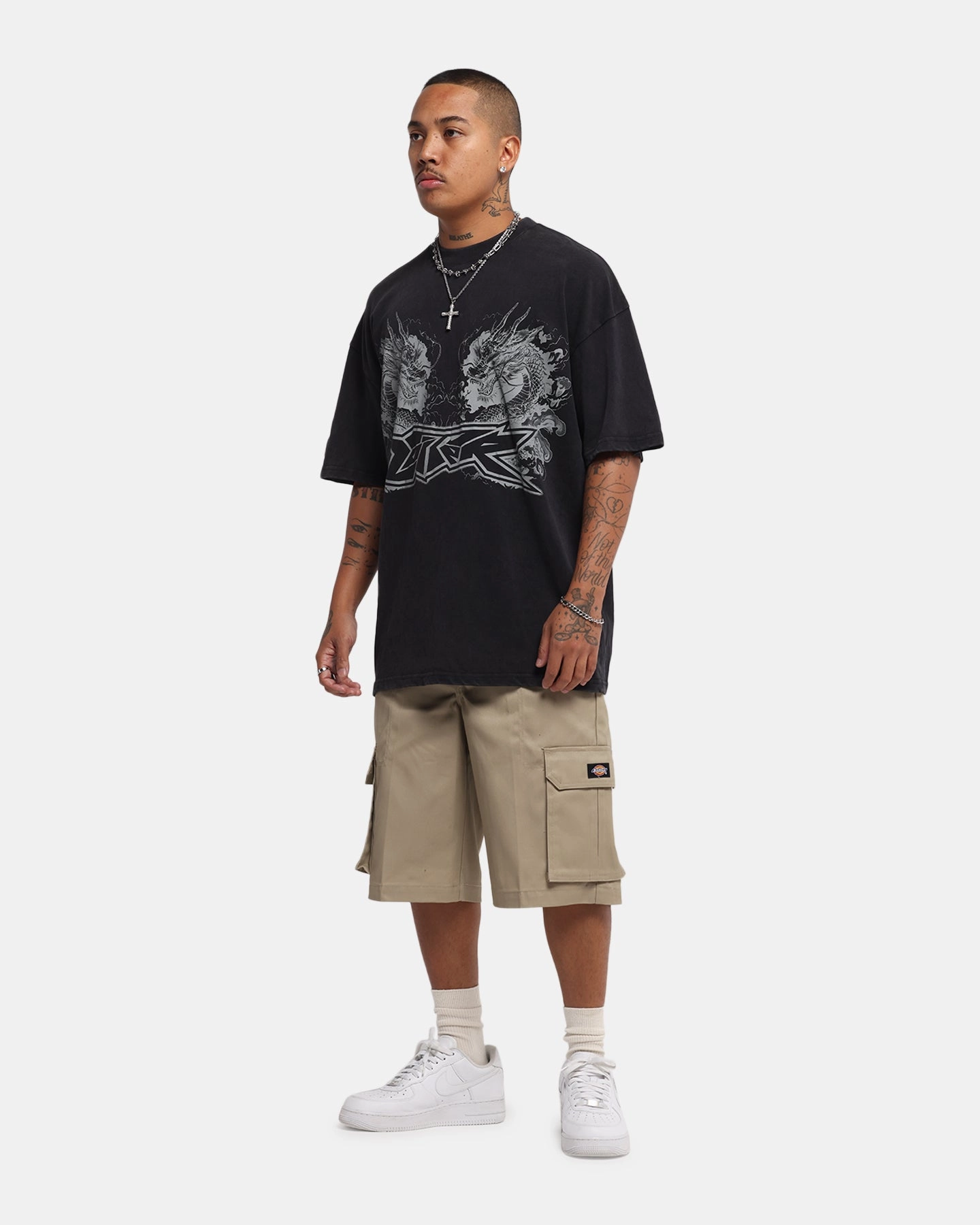 Dickies 131 Slim Straight Cargo Shorts Khaki Wrinkle Free Fabric Water resistant coating