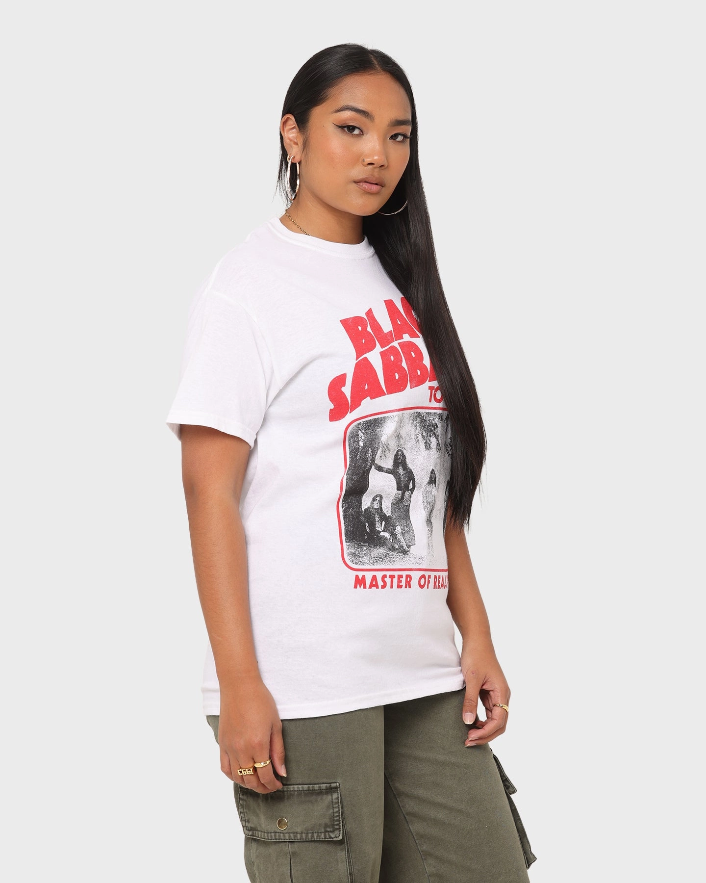 Bravado Master of Reality Vintage T-Shirt White WrinkleResistant Texture