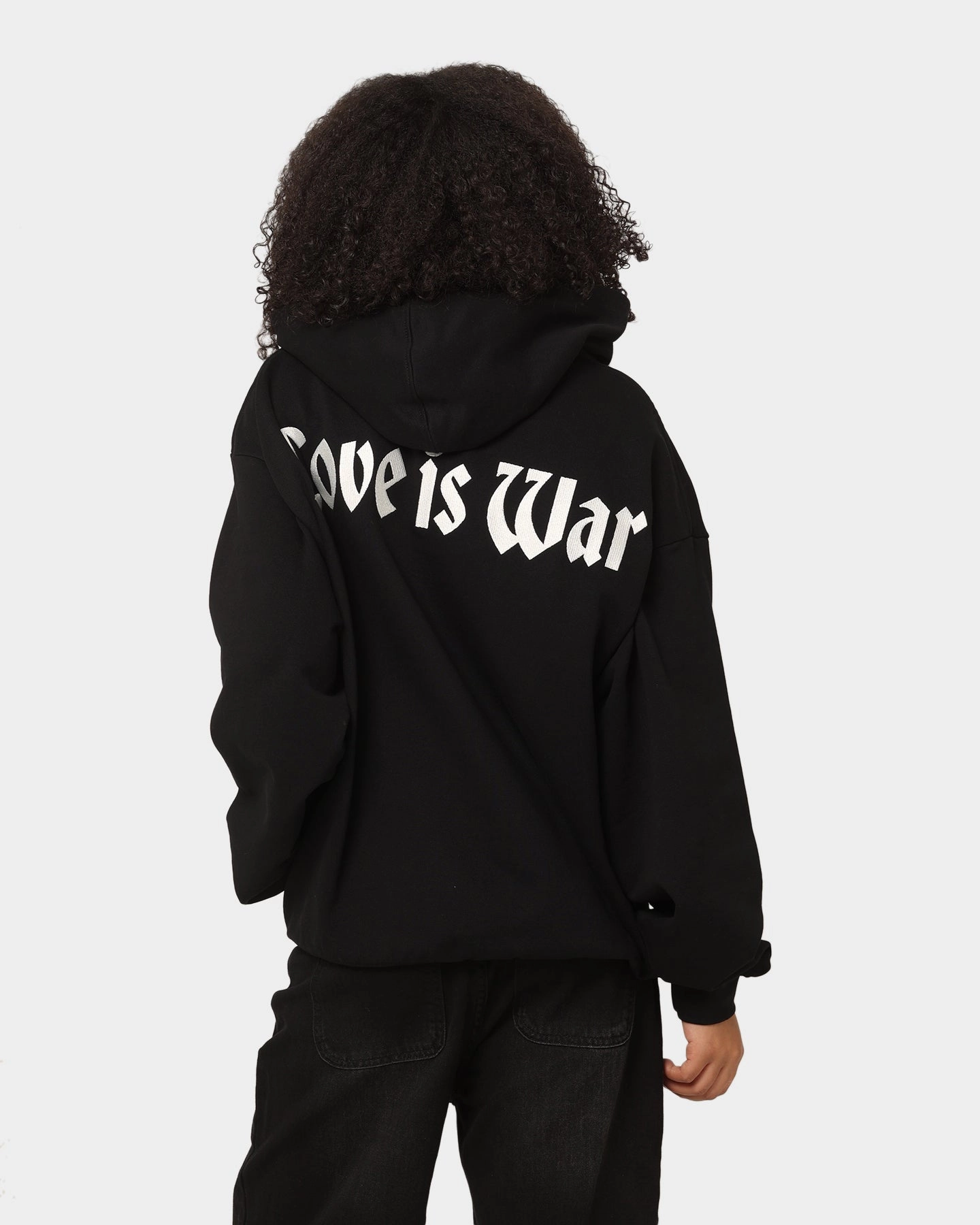 Loiter Love Is War Hoodie Black Last Mother's Day