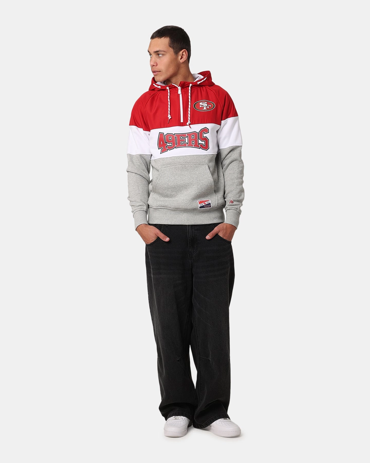 New Era San Francisco 49ers Quarter Zip Hoodie Red Noise Reducing Zippers Collaborate