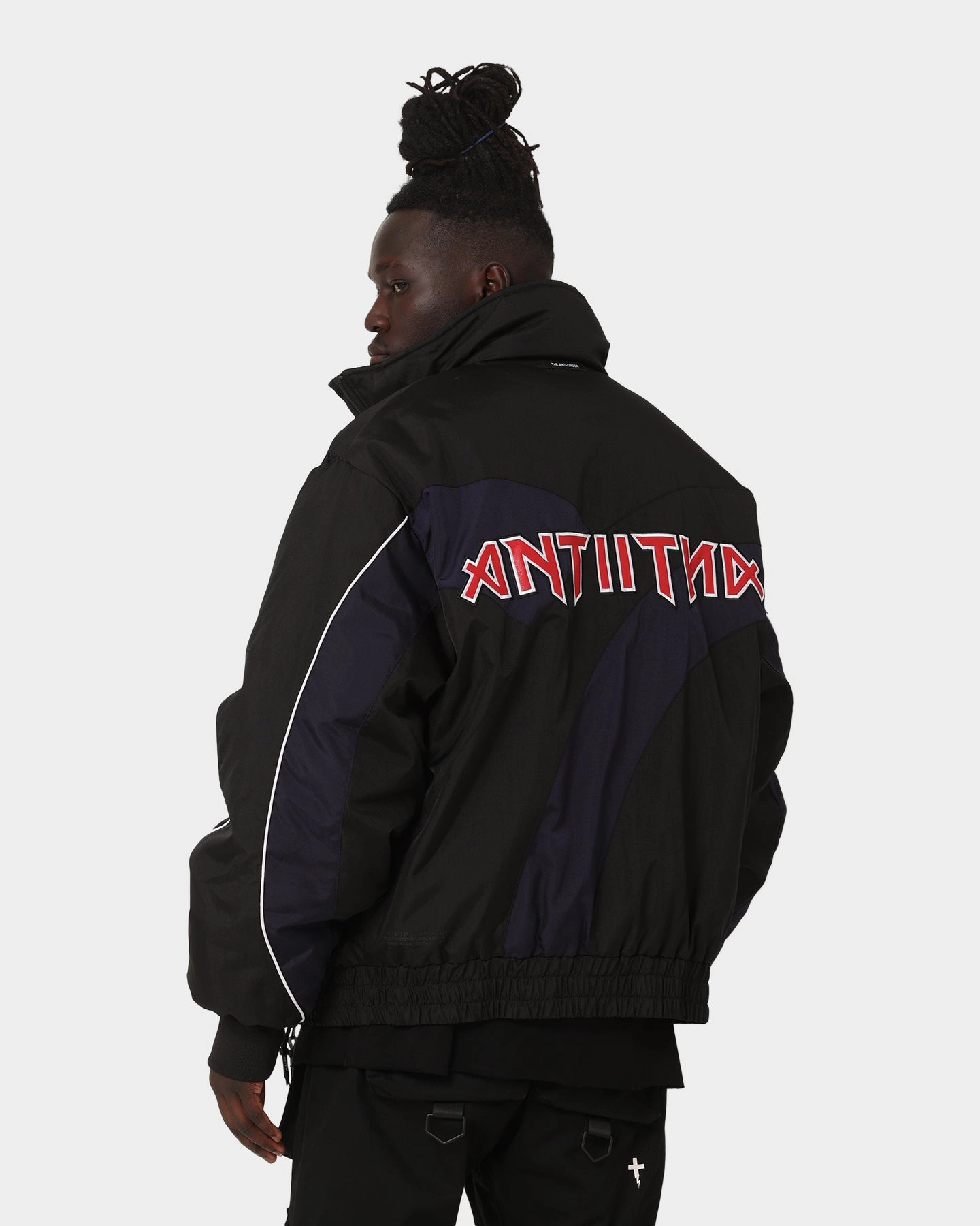 The Anti Order Tokyo Moto Racing Jacket Black/Navy/Red Drop Hem Modular Attachment Points