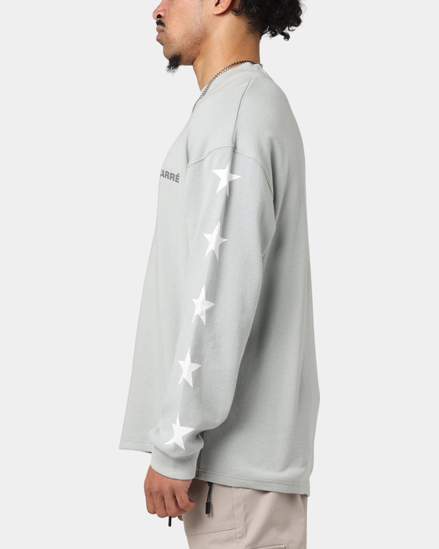 Fit For Comfort Carre Waffle Workwear Long Sleeve T-Shirt Grey