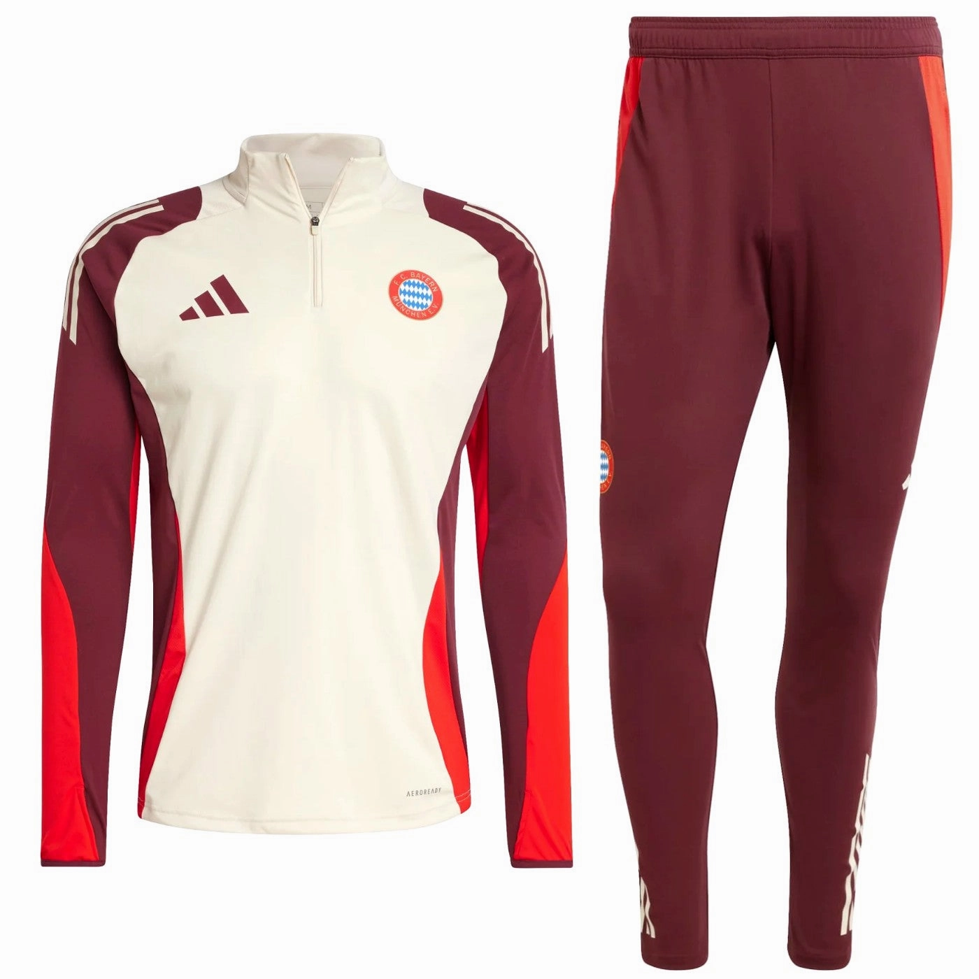 Bayern Munich UCL training technical tracksuit 2024/25 - Adidas Recyclable Reinforced Knee Panels