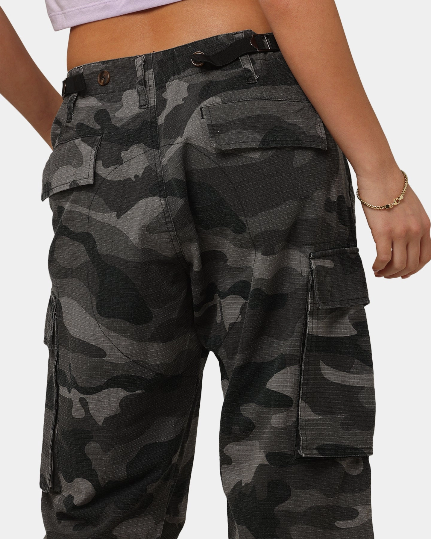 XXIII Torrent Cargo Pant Washed Black Camo Stretch Panels