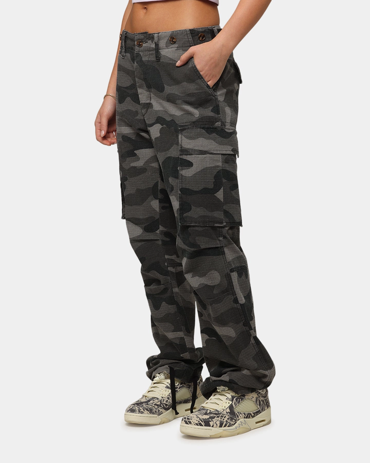 Non slip grip XXIII Torrent Cargo Pant Washed Black Camo