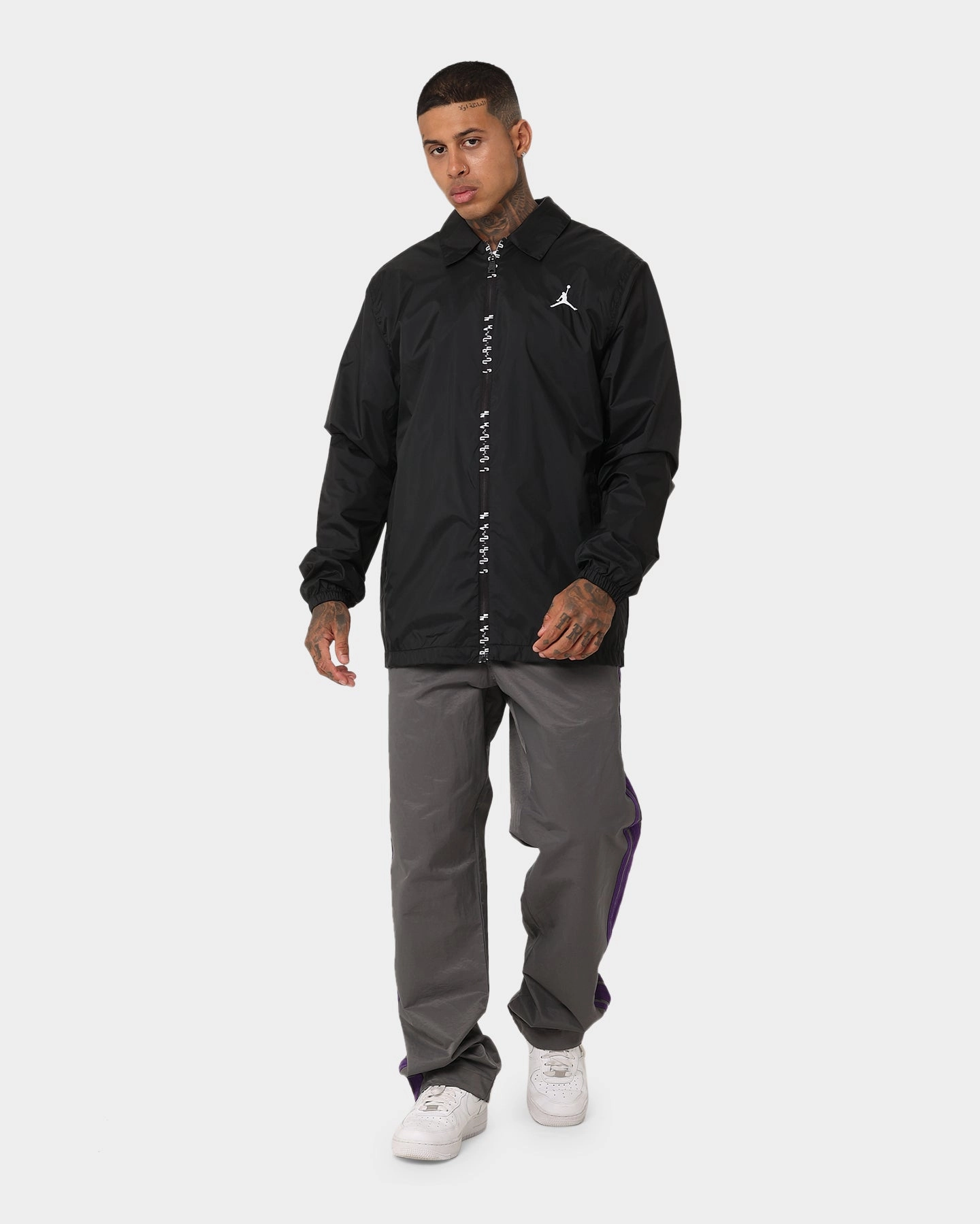 Flexible Hood Trendy Accessory Nike Essentials Woven Jacket Black/White