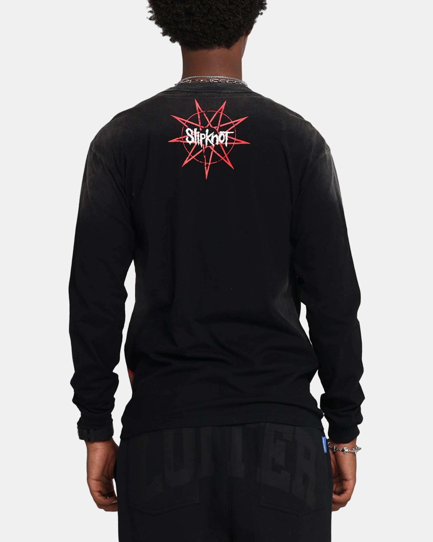 Slipknot Slipknot Long Sleeve T-Shirt Washed Black Non Irritating Seams Embroidered Details