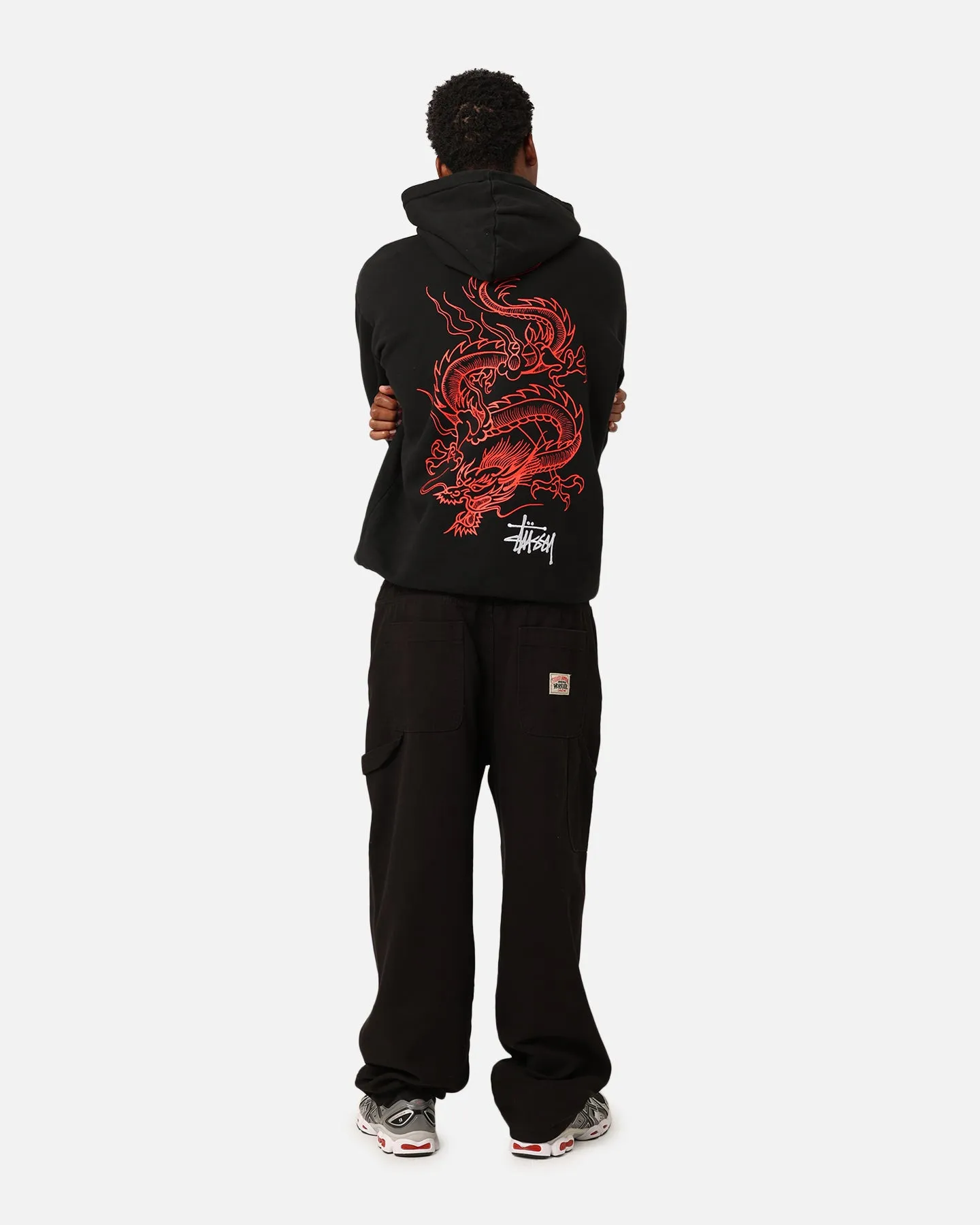 St??ssy Dragon Hoodie Pigment Black Plus Size