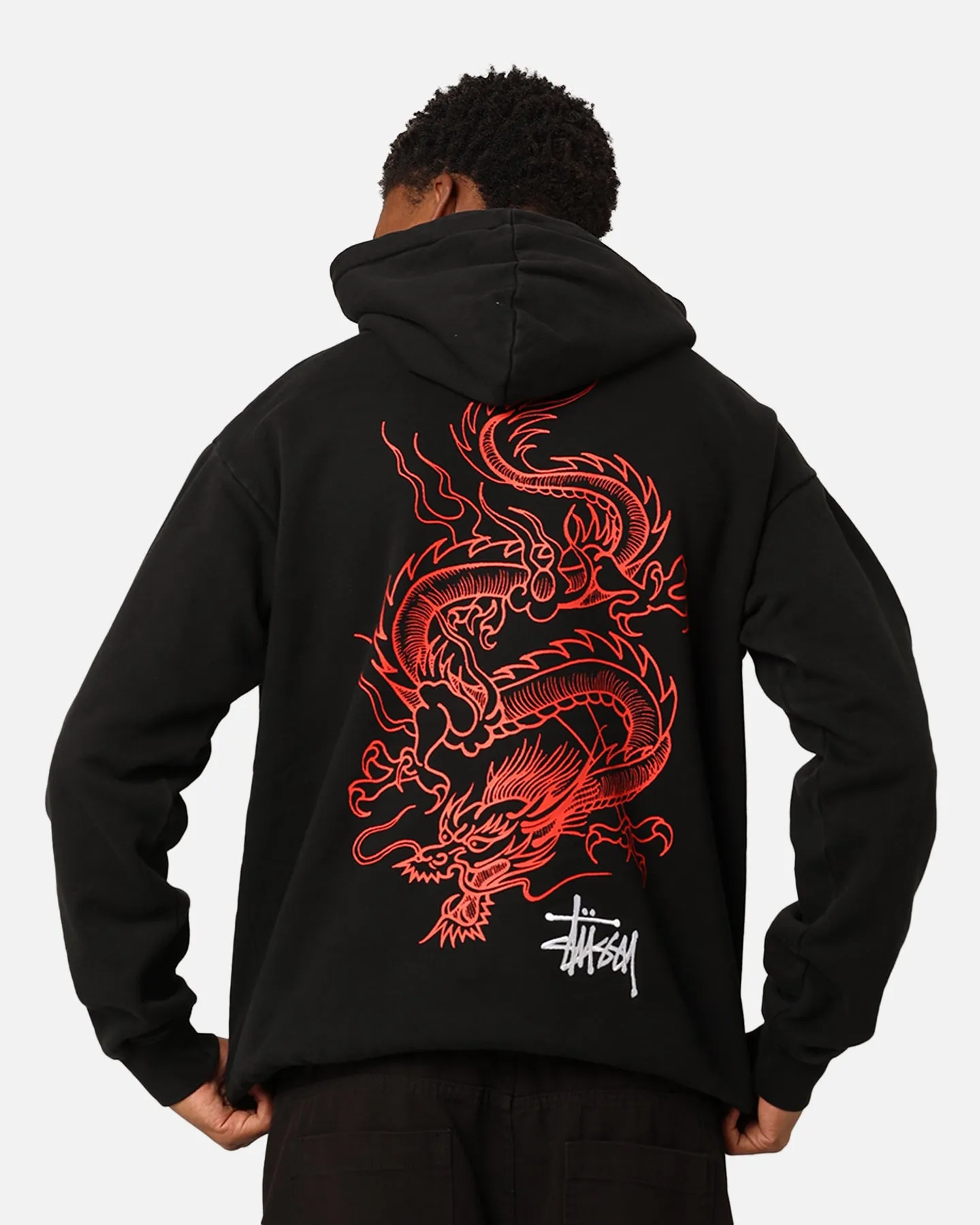 St??ssy Dragon Hoodie Pigment Black Child