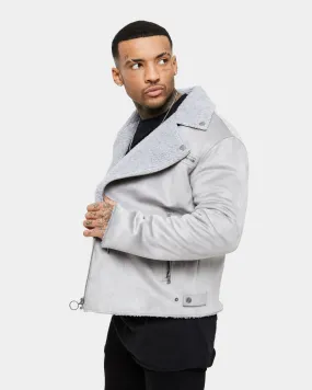 Saint Morta Deathproof Imperial Sherpa Biker Jackett Light Grey Travel Comfort Fresh Appeal