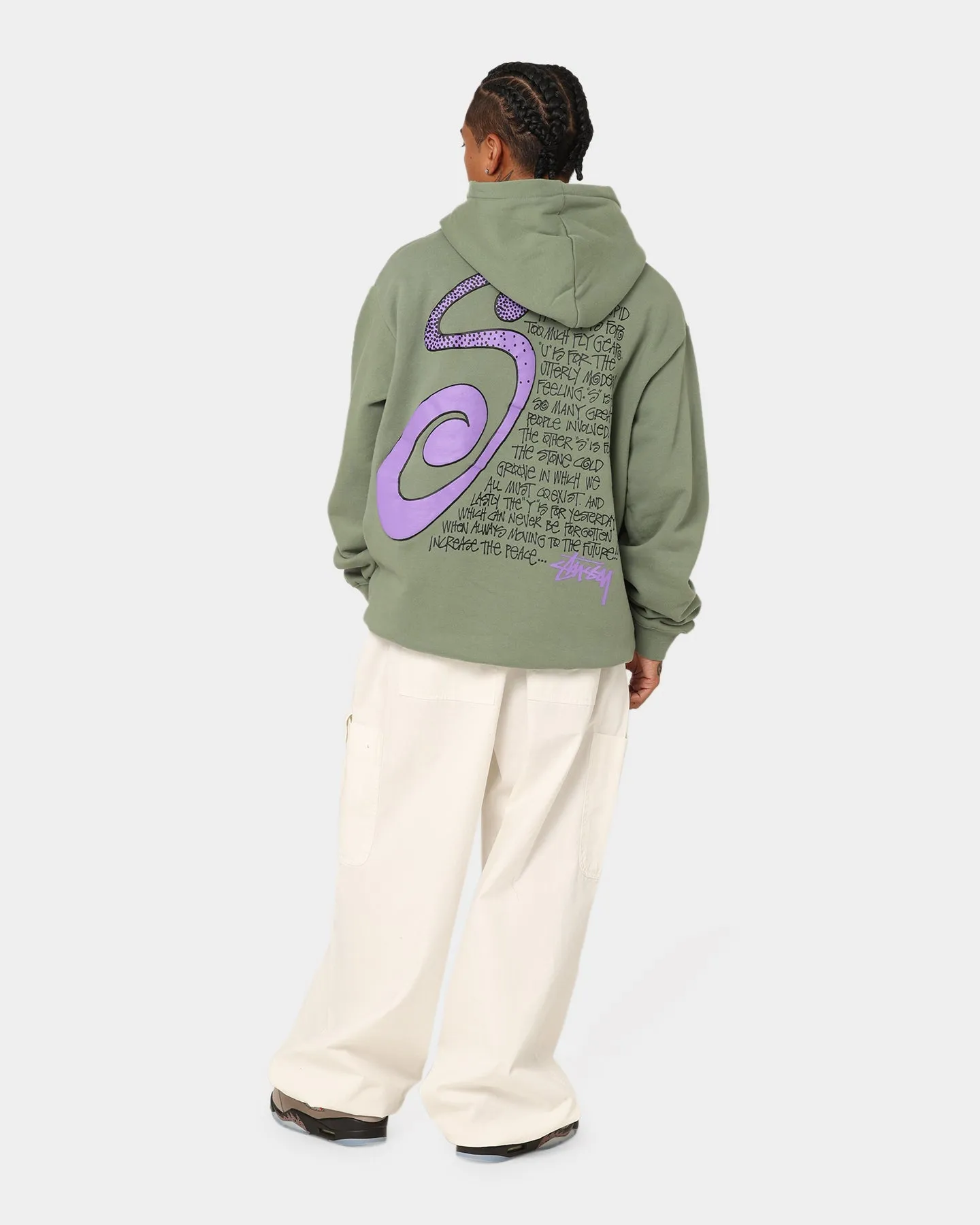 Stussy S IS Hoodie Faded Green runway show