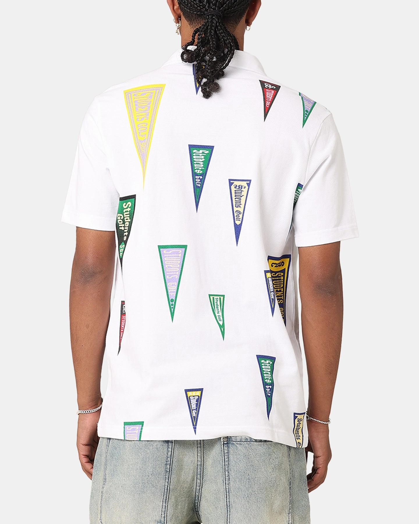 Eco Friendly Dye Office To Outing Students Golf Harris Pique Short Sleeve Polo Shirt White