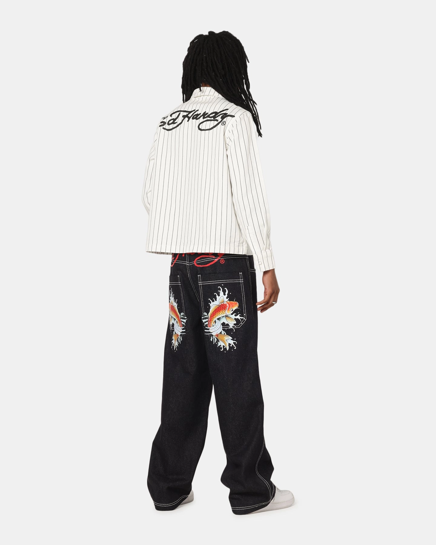 Layered Look NonRestrictiveFit Ed Hardy Koi Jeans Indigo