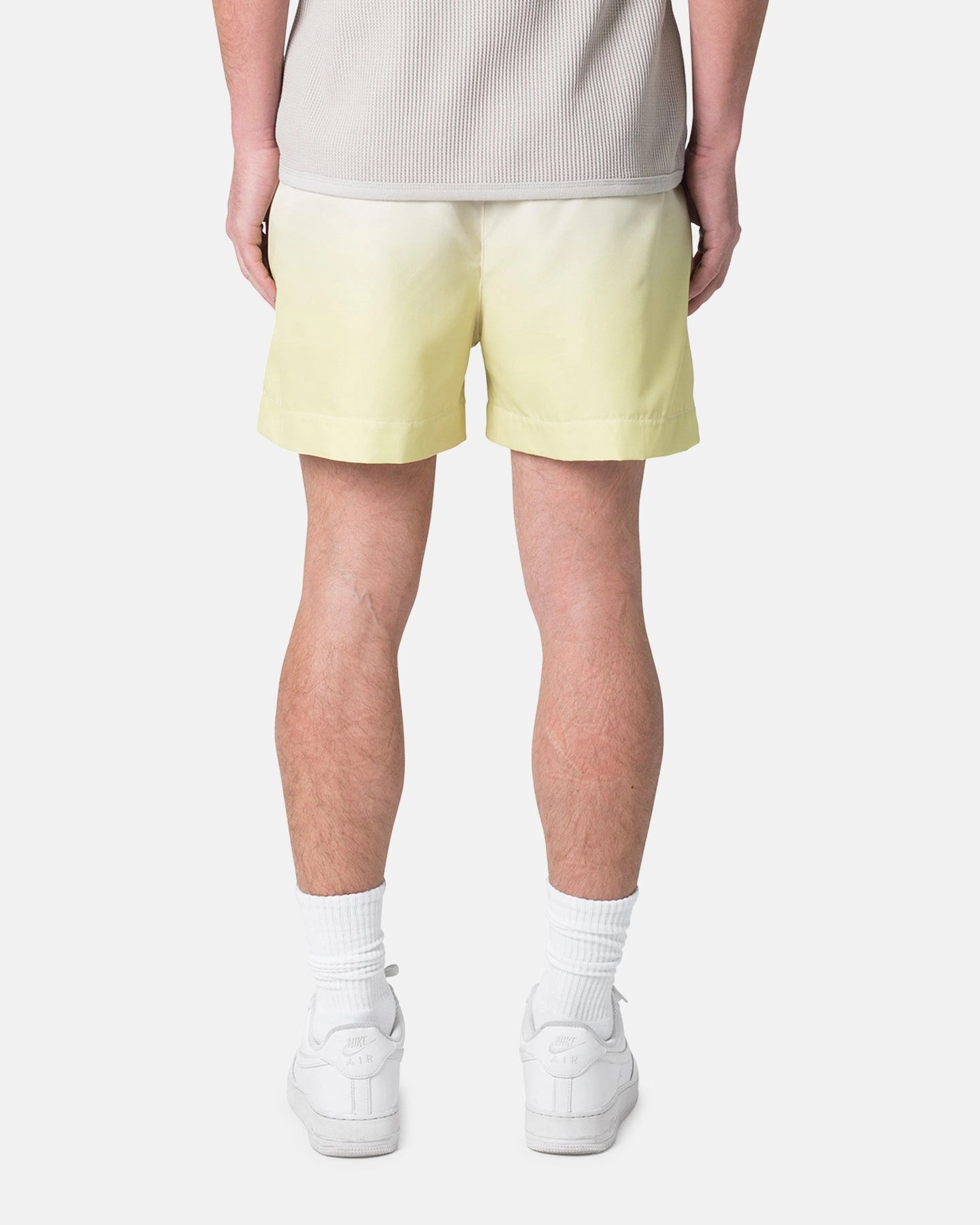 MNML Ombre Summer Shorts Light Yellow skateboarding outfit