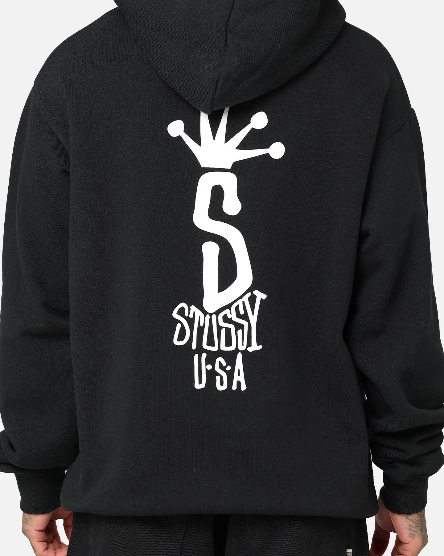 Plus Size thrift - store find Stussy Big S LCB Hoodie Black
