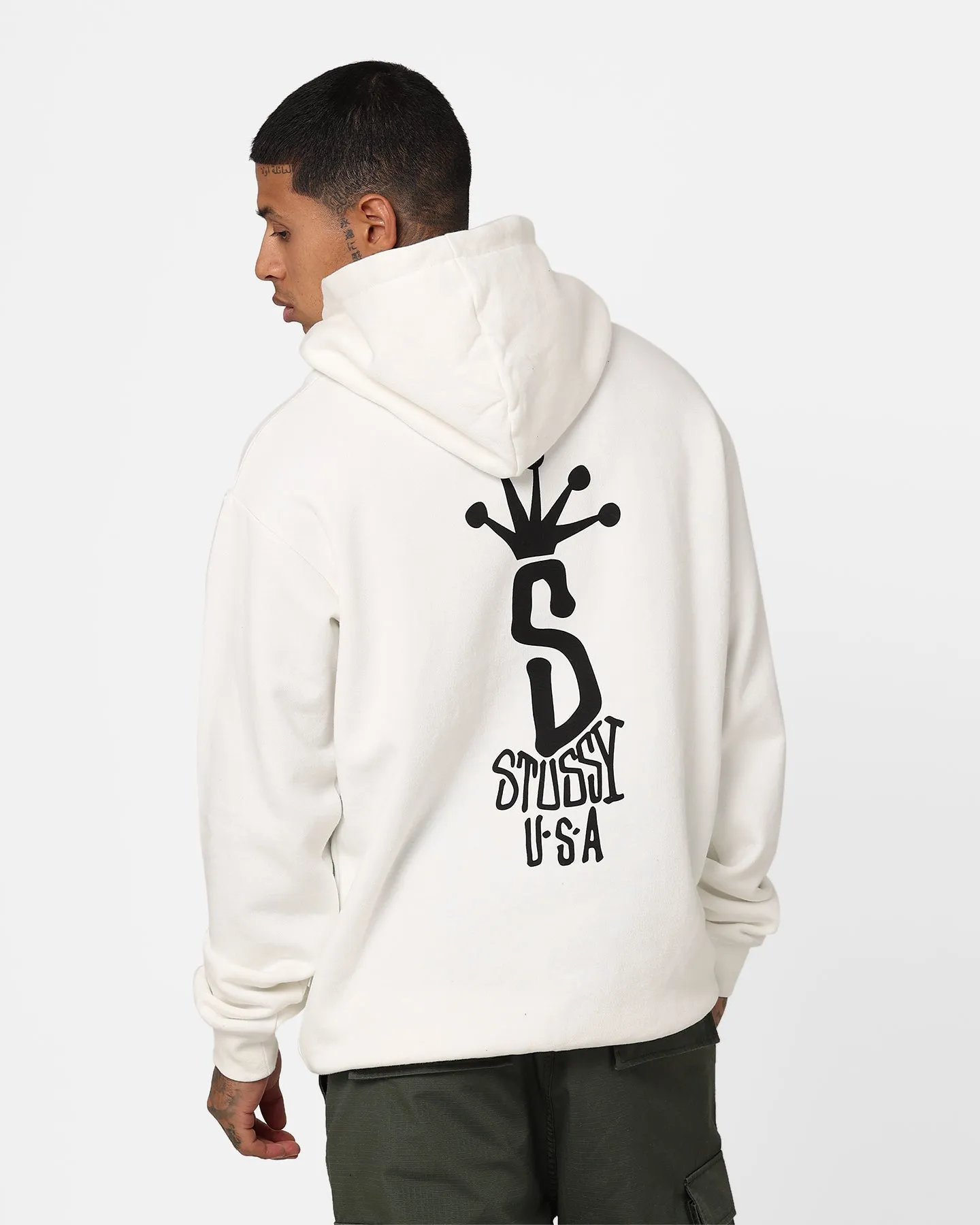 Negotiate Trail Style Stussy Big S LCB Hoodie White
