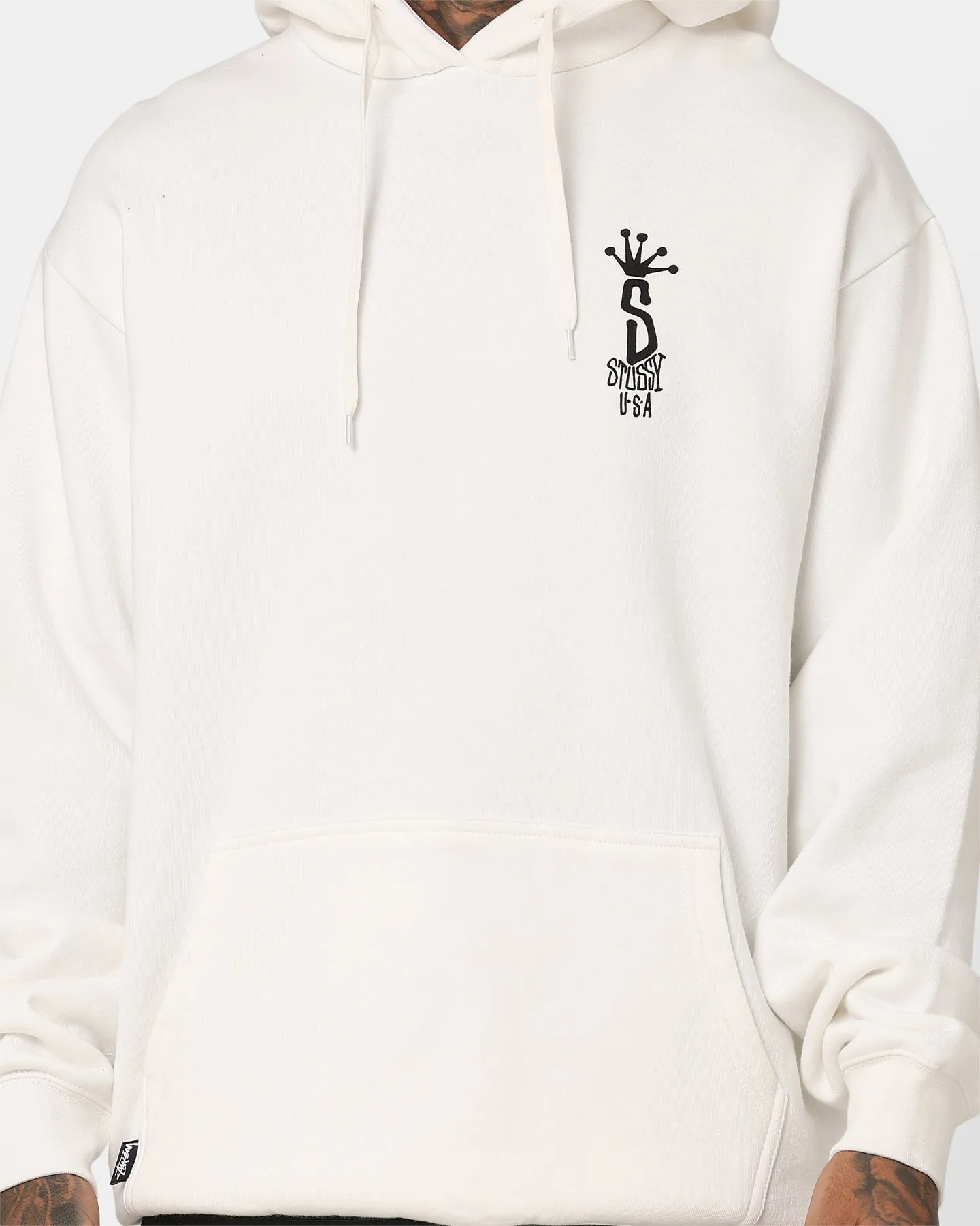Stussy Big S LCB Hoodie White Breathable mesh