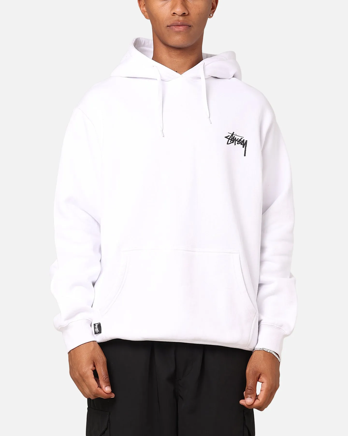 Stussy Fire Dice Fleece Hoodie White Zip-up