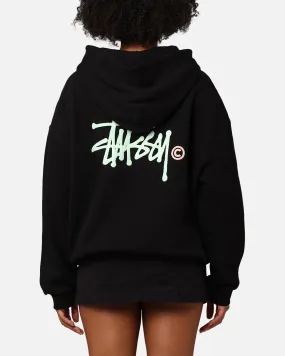 Stussy Graffiti LCB Full Zip Hoodie Pigment Black Cologne Notice