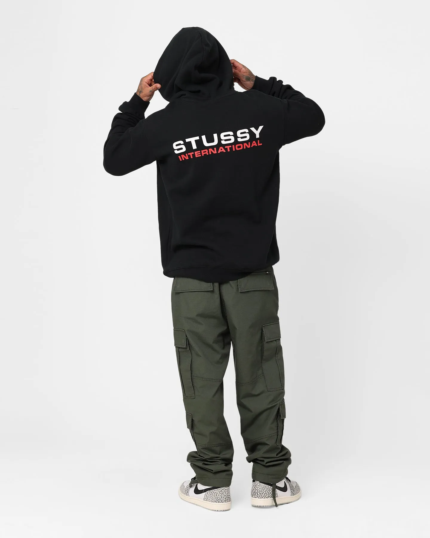 suitable for autumn festivals Stussy International LCB Hoodie Black