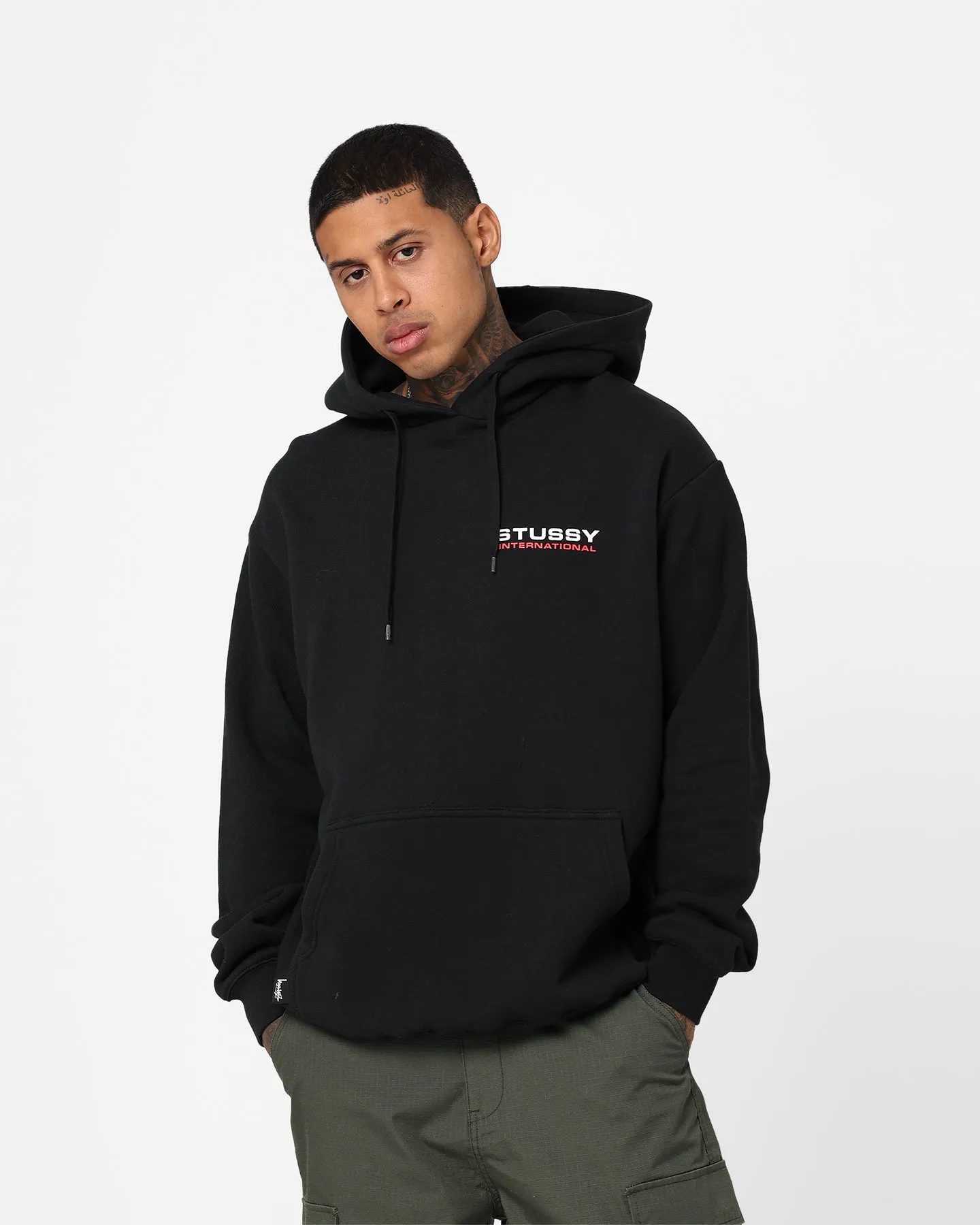 Stussy International LCB Hoodie Black Polyester Functional Warmth