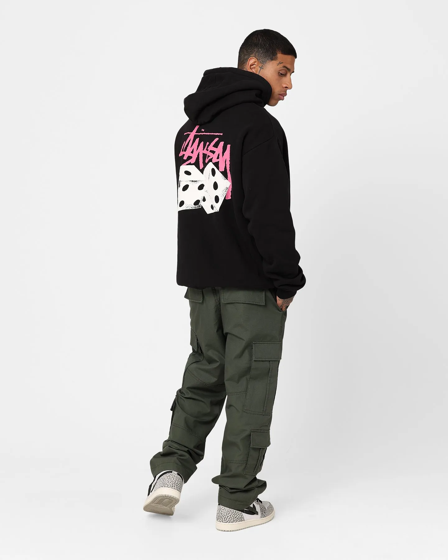 Trophy polka dotted Stussy Pigment Pair Of Dice Hoodie Pigment Black
