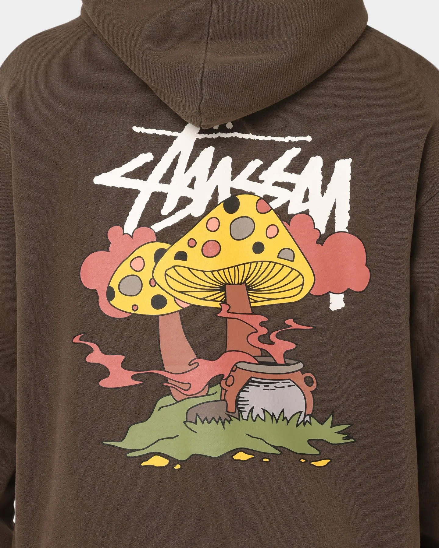Weekend Vibe Stussy Something's Cooking Hoodie Brown Pigment