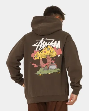 Insulated Wear Stussy Something's Cooking Hoodie Brown Pigment