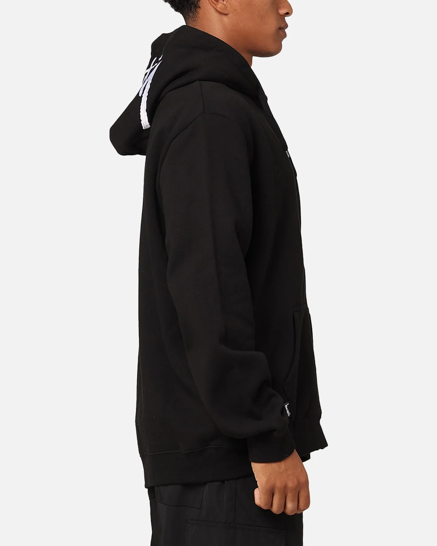Stussy Stock Embroidery Full Zip Hoodie Black afternoon