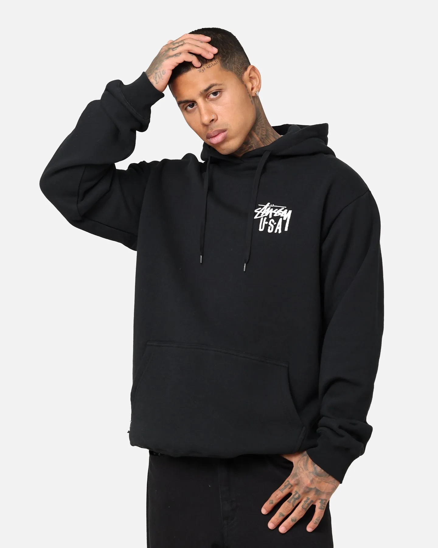 Stussy USA LCB Hoodie Black Sense Soft Inner Lining