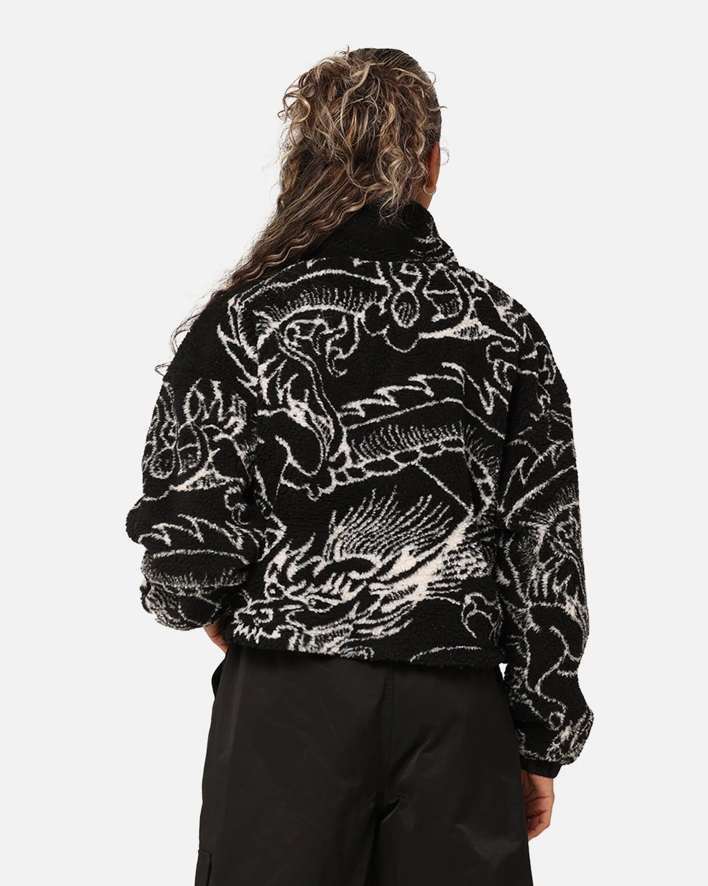Jump insulated Stussy Women's Dragon Reversible Work Jacket Black